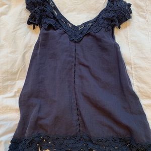 Anthropologie blue blouse